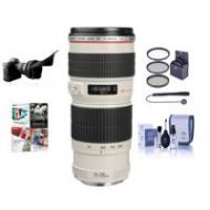 Adorama Canon EF 70-200mm f/4L USM Lens with Free Basic Accessory Bundle (PC) 2578A002 NK