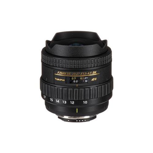  Adorama Tokina 10mm-17mm f/3.5-4.5 DX AF Fisheye Lens for Nikon #ATX107PRODXN ATXAF107DXN