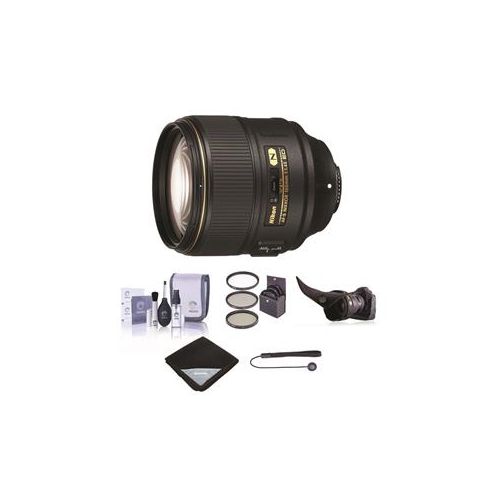  Adorama Nikon AF-S NIKKOR 105mm f/1.4E ED Telephoto Lens USA with Free Accessory Bundle 20064 A