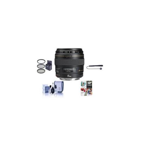  Adorama Canon EF 85mm f/1.8 USM Lens with Free Basic Accessory Bundle (PC) 2519A003 NK