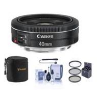 Adorama Canon EF 40mm f/2.8 STM Lens with Free Basic Accessory Bundle 6310B002 A