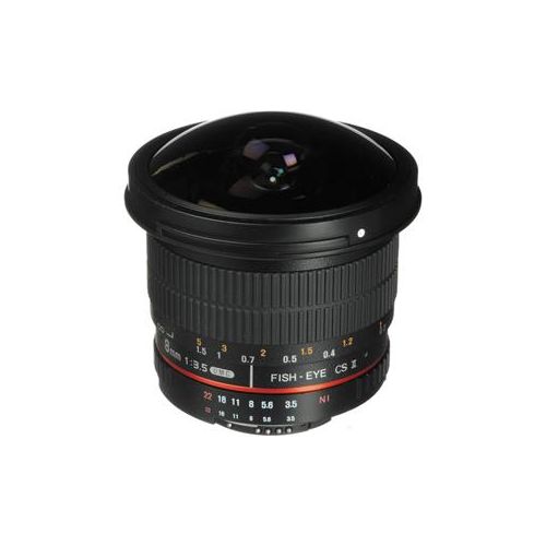  Adorama Rokinon 8mm f/3.5 HD Fisheye Lens with Removable Hood for Nikon with Chip HD8M-N