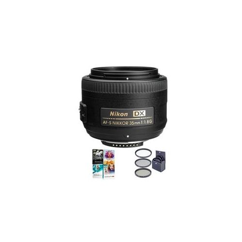  Adorama Nikon 35mm f/1.8G AF-S DX NIKKOR Lens for DSLR Cameras - USA Warranty 2183 NK