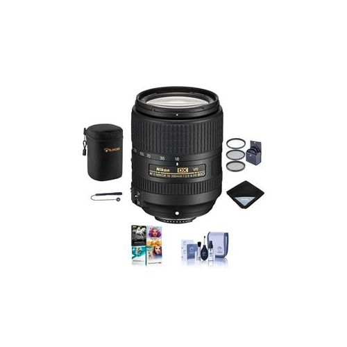  Adorama Nikon 18-300mm f/3.5-6.3G ED IF AF-S DX NIKKOR VR Lens, USA w/Accessory Bundle 2216 NK