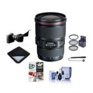 Adorama Canon EF 16-35mm f/4L IS USM Lens with Free Basic Accessory Bundle (PC) 9518B002 NK