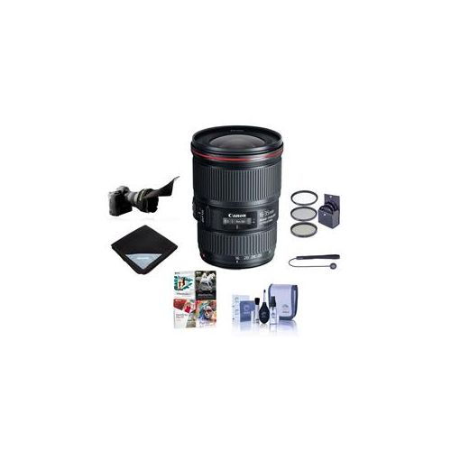  Adorama Canon EF 16-35mm f/4L IS USM Lens with Free Basic Accessory Bundle (PC) 9518B002 NK