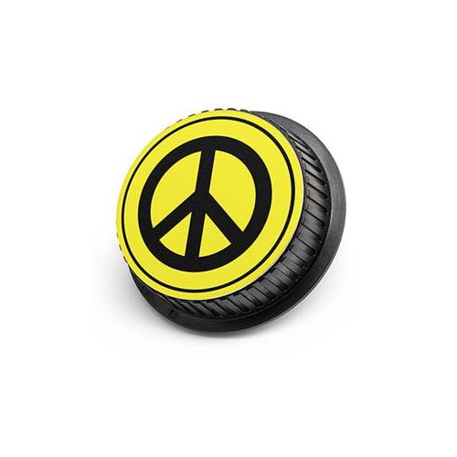  Adorama LenzBuddy Rear Lens Cap for Canon - with Photo of a Peace Sign (Yellow) 52108-04