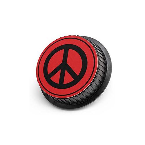  Adorama LenzBuddy Rear Lens Cap for Nikon - with Peace Sign (Red) 62108-03