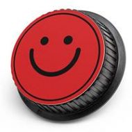 Adorama LenzBuddy Rear Lens Cap for Canon - with Photo of a Happy Face (Red) 52103-03