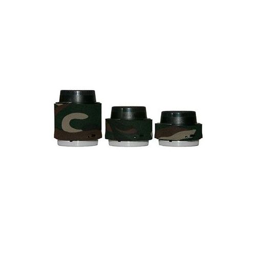  Adorama LensCoat Lens Covers for Nikon Teleconverter Set, Forest Green Camo LCNEXIIFG