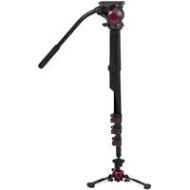 Adorama Came-TV TP705BS Carbon Fiber 4-Section Monopod, Lockable Foot Stand, 22 Lbs TP705BS