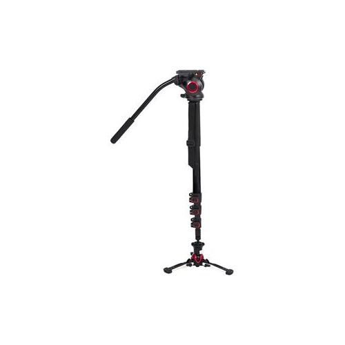  Adorama Came-TV TP705BS Carbon Fiber 4-Section Monopod, Lockable Foot Stand, 22 Lbs TP705BS