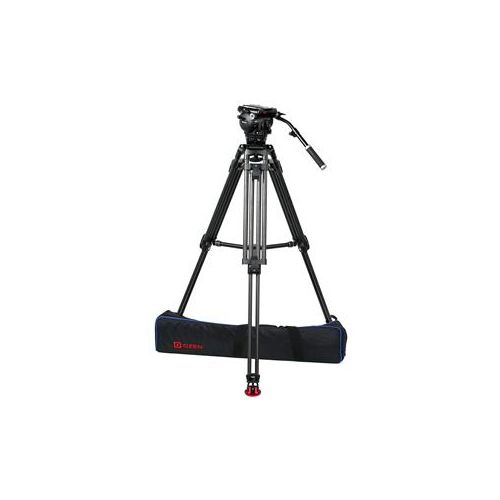  Adorama OZEN 18CF2HD Tripod System, 100mm CF HD Tripod AGILE 18S Fluid Head, S-LOC Plate OZEN-OZ-18CF2HDS