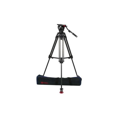  Adorama OZEN 8CF2HD Tripod System, 75mm HD Tripod, AGILE 8 Fluid Head and Full E-Z LOAD OZEN-OZ-8CF2HD