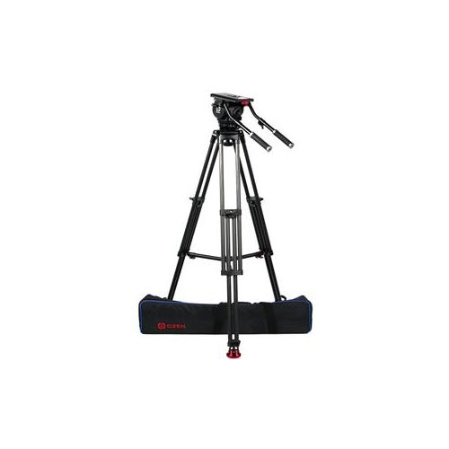  Adorama OZEN 20CF1HD Tripod System, 100mm HD Tripod, AGILE 20 Fluid Head, E-Z LOAD Plate OZEN-OZ-20CF1HD