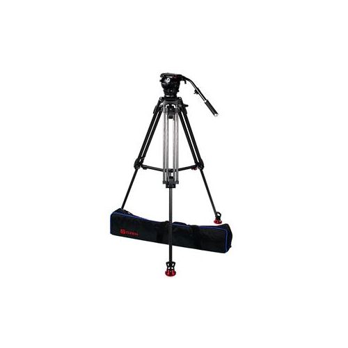  Adorama OZEN 15CF2S Tripod System, 100mm Tripod, AGILE 15S Fluid Head and S-LOC Plates OZEN-OZ-15CF2S