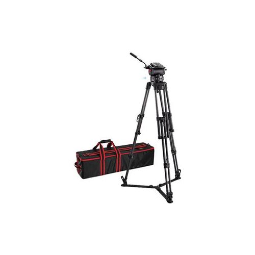  Adorama Acebil CHX 150mm Fluid Head with T3002C Carbon Fiber Tripod,GS-5 Ground Spreader CS-XCG(F)