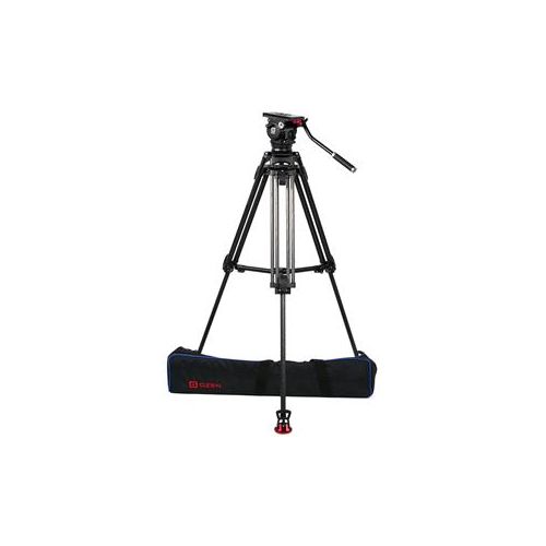  Adorama OZEN 6CF2HD Tripod System, 75mm HD Tripod, AGILE 6 Fluid Head, Mini E-Z LOAD OZEN-OZ-6CF2HD