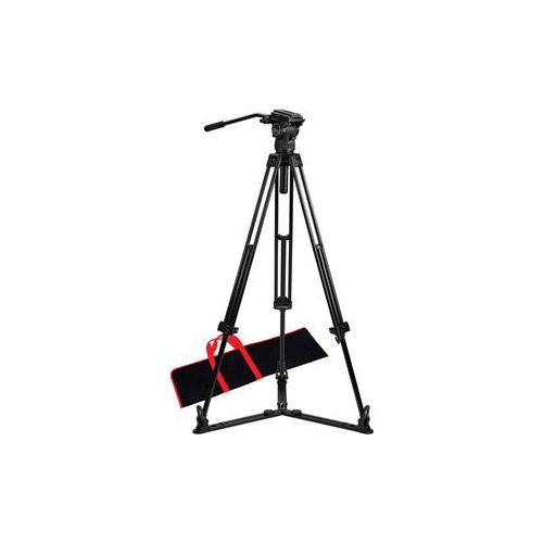  Adorama Acebil CS-18G Tripod System, CH1 75mm Fluid Head, GS-1 Ground-level Spreader CS-18G