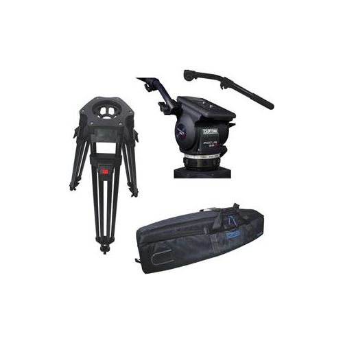  Adorama Cartoni Focus 22 Fluid Head System, H601 Aluminum Tripod and P731 Spreader KF2221HC