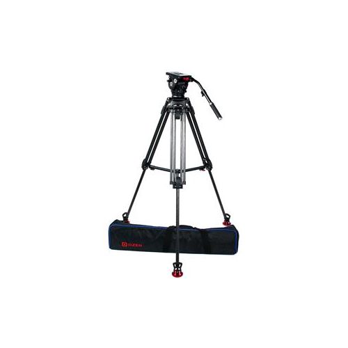  Adorama OZEN 10CF2 Tripod System, 100mm Tripod, AGILE 10 Fluid Head, E-Z LOAD Plates OZEN-OZ-10CF2