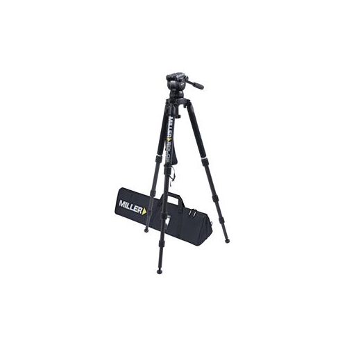  Adorama Miller CX10 Fluid Head with Solo 100 3-Stage Carbon Fiber Tripod System 3768