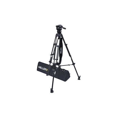  Adorama Miller CX8 Fluid Head with Toggle 75 Alloy Tripod System, Above Ground Spreader 3737