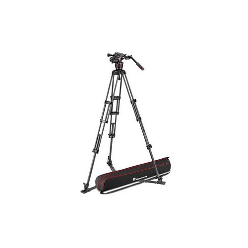  Adorama Manfrotto 608 Nitrotech Fluid Video Head, CF Twin Leg Tripod & Ground Spreader MVK608TWINGCUS