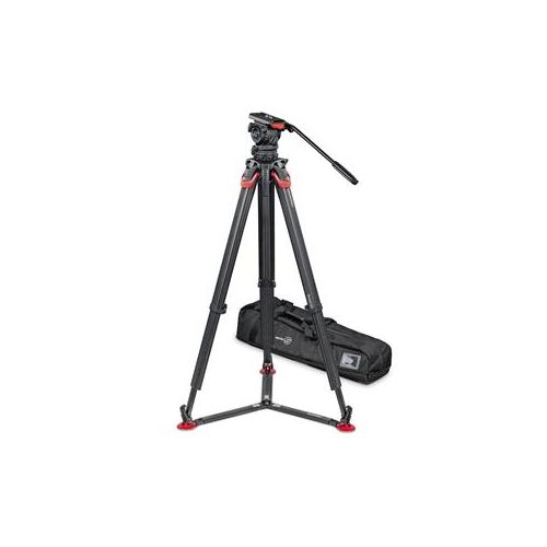  Adorama Sachtler FSB 10 T Fluid Head System with flowtech 100mm CF Tripod, Touch & Go S2046FTGS