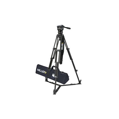  Adorama Miller CX2 Fluid Head with Toggle 75 Alloy Tripod System, On Ground Spreader 3704