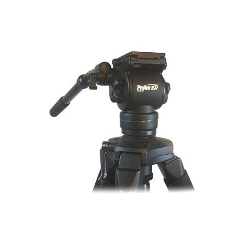  Adorama ProAm Tripod Legs with Fluid Head & 3/8 Bearing Mount PROAMFT-TH38