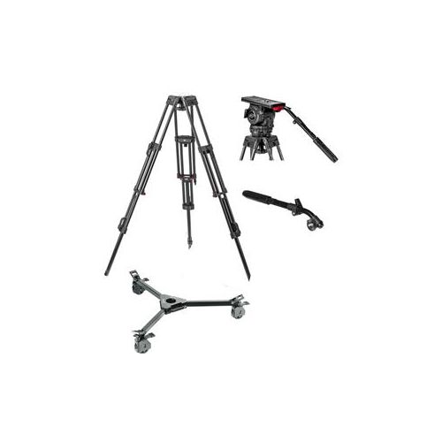  Adorama Sachtler Video 18 S2 Fluid Head, ENG 2 D Tripod Legs, Pan Handle & Dolly System 1868S2