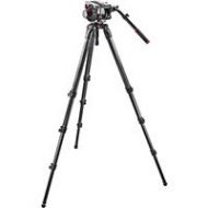 Adorama Manfrotto 509HD 4-section Carbon Fiber 536 Tripod with Video Head - Black 509HD,536K