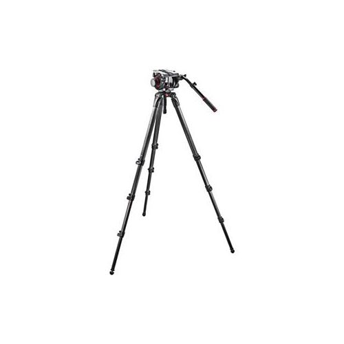  Adorama Manfrotto 509HD 4-section Carbon Fiber 536 Tripod with Video Head - Black 509HD,536K