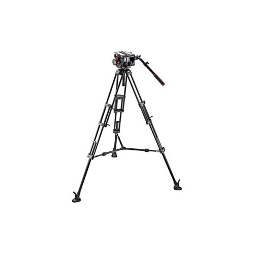  Adorama Manfrotto 509HD 3-section Aluminum 545B Tripod Legs & Video Head - Black 509HD,545BK