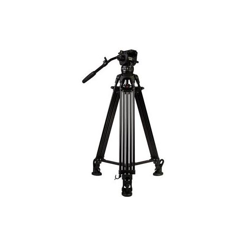  Adorama Ikan GA752T 3-section Aluminum Tripod with GH06 Video Head - Black EG06A2