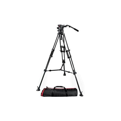  Adorama Manfrotto 526-1 Fluid Video Head with 545B Tripod with Mid-Level Spreader & Bag 526,545BK-1