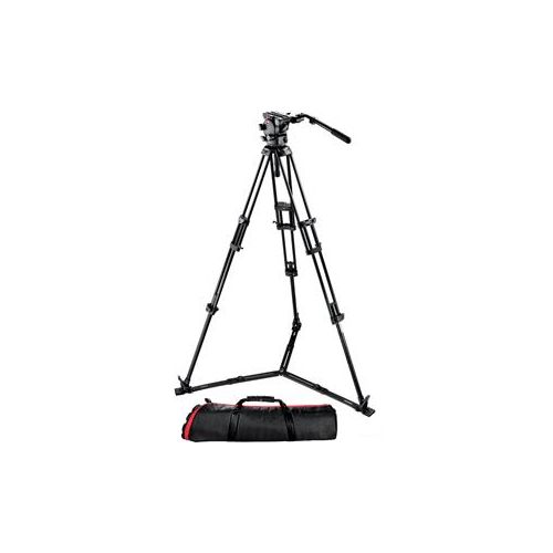  Adorama Manfrotto 526-1 Fluid Video Head with 545GB Tripod with Floor Spreader and Bag 526,545GBK-1