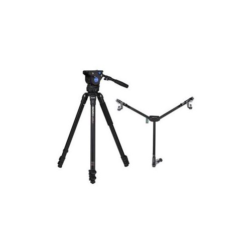  Adorama Benro BV4H Video Head and A373F S3 Aluminum Tripod Legs Kit W/Benro DL-06 Dolly BEA373FBV4H6