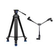 Adorama Benro KH26NL Video Tripod Kit, 33.9 to 72 Height Range With Benro DL-08 Dolly BEKH26NDL08K