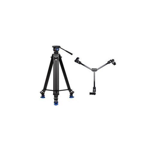  Adorama Benro KH26NL Video Tripod Kit, 33.9 to 72 Height Range With Benro DL-08 Dolly BEKH26NDL08K