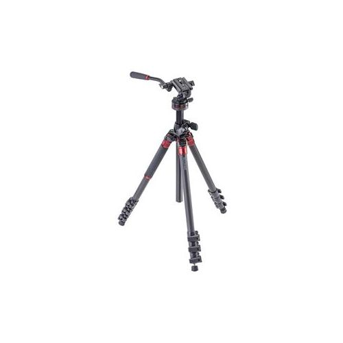  Adorama 3Pod Orbit 4 Section Tripod with Q2 Fluid Video Head, Carbon Fiber 3P-P4COR-K3