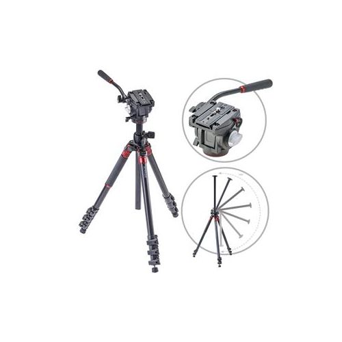  Adorama 3Pod Orbit 4 Section Tripod with Q3 Fluid Video Head, Aluminum 3P-P4AOR-K4