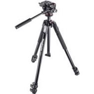 Adorama Manfrotto 190X 3-section Aluminum Tripod with XPRO Fluid Head - Black MK190X3-2W