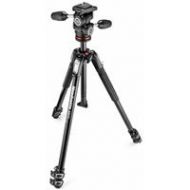 Adorama Manfrotto MK190X3-3W1 3 Section Tripod with 804 MK II 3 Way Pan/Tilt Head MK190X3-3W1