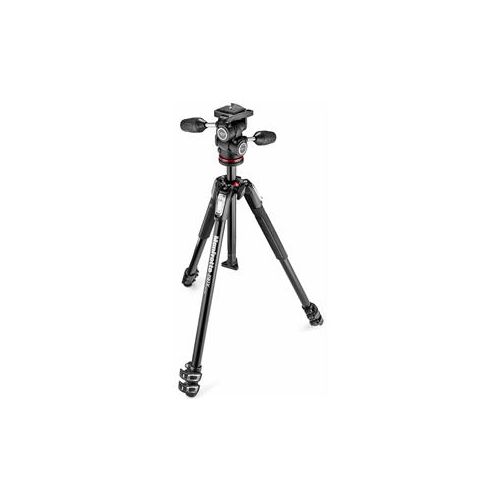  Adorama Manfrotto MK190X3-3W1 3 Section Tripod with 804 MK II 3 Way Pan/Tilt Head MK190X3-3W1