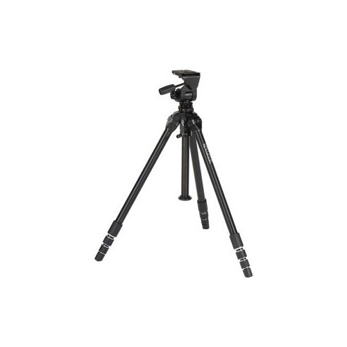  Adorama Slik Professional 4 4-section Aluminum Tripod with 3-Way Pan Head - Black 616-875