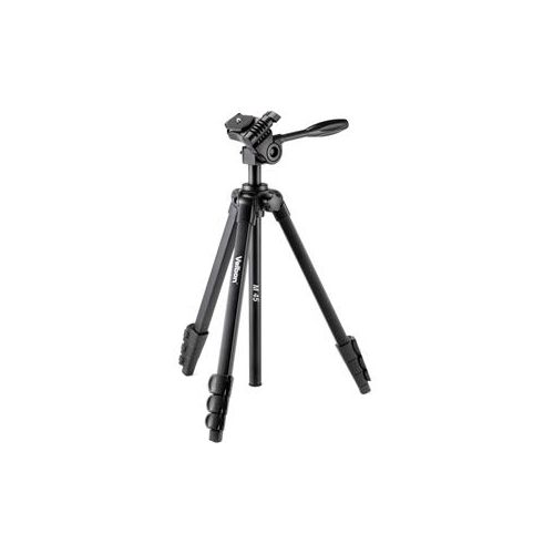  Adorama Velbon M45 4 Section Aluminum Tripod w/ 3-Way Pan and Slide Head, Slide Elevator M45