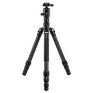 Adorama MeFOTO GlobeTrotter S Carbon Fiber Travel Tripod/Monopod, Black GTSCBLK