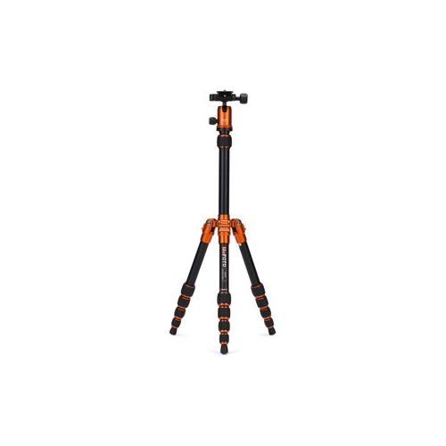  Adorama MeFOTO Backpacker Travel Tripod 5-section Aluminum Tripod with BallHead -Orange A0350Q0C